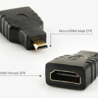 HDMI 젠더 컨버터 마이크로 HDMI to HDMI 케이블 연결잭