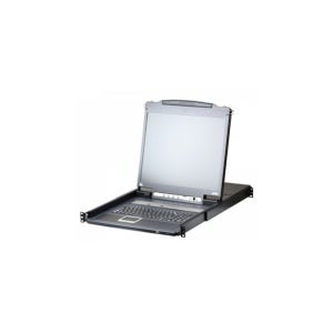 ATEN(에이텐) CL5708IM 17인치 8포트 PS/2-USB VGA LCD KVM IP 스위치 + 데이지 체인 포트 및 USB 주변기기 지원