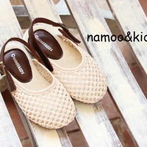 [바로배송/세일]여아 150 샌들 여름 라탄 뮬 슬리퍼 찍찍이 아동 유아