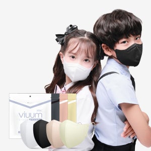 비움 디럭스 KF94 마스크 소형 어린이 키즈 새부리형 컬러 100매