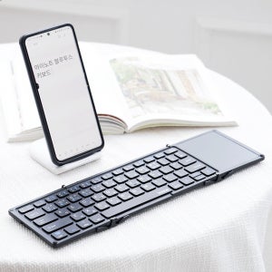 아이노트 X-Folding Touch Plus 블루투스 접이식 키보드 블랙, 팬터그래프