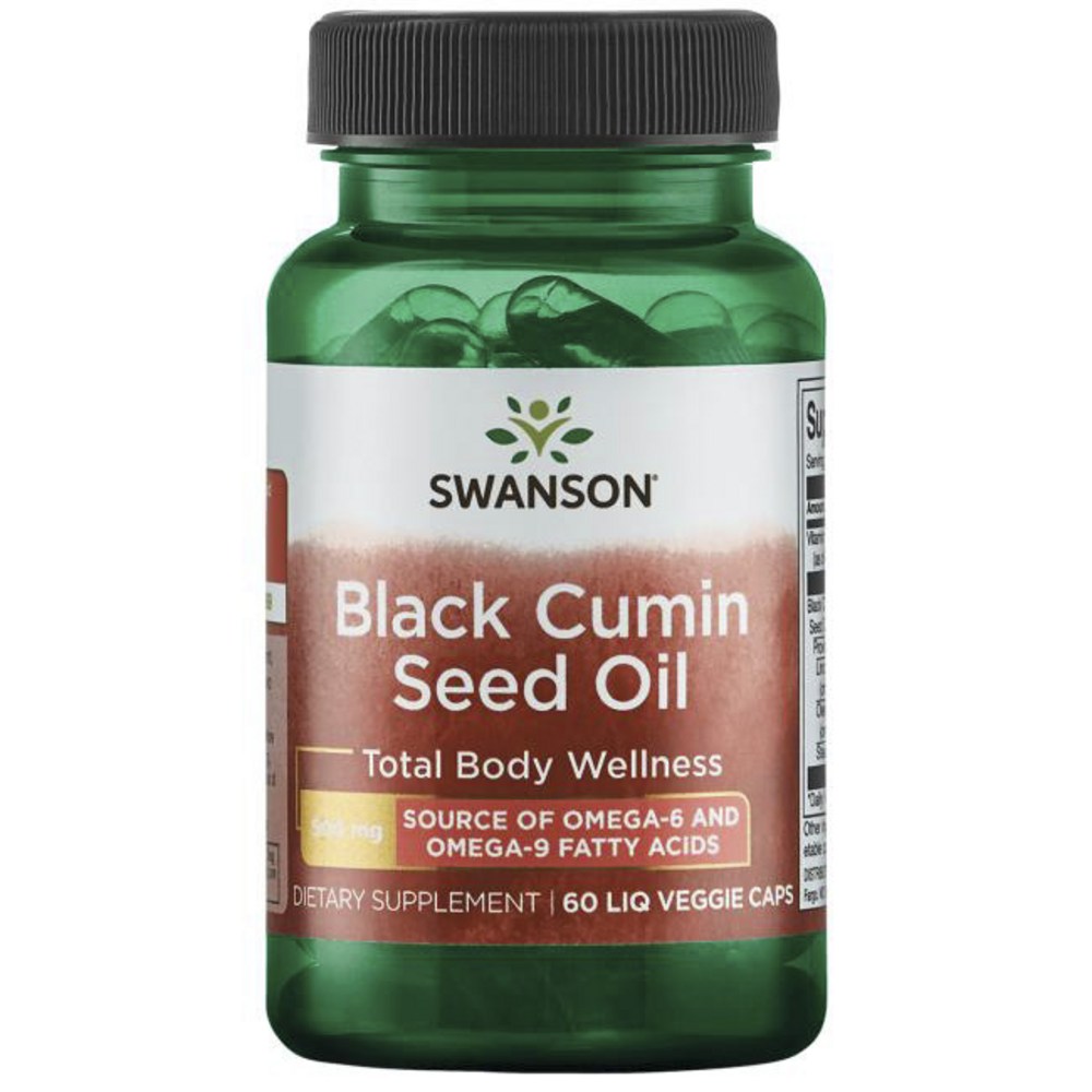 스완슨 <b>블랙</b> 커민 <b>씨드 오일</b> 500mg 리퀴드 60캡