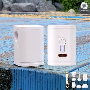 리빙톤 파워에어펌프 미니 휴대용 물놀이 튜브바람빼기 공기주입기 압축팩펌프 정리왕