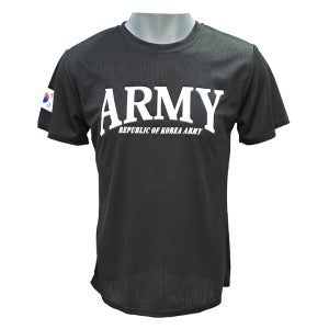 쿨링 로카 패션 ARMY 군인 ROKA 로카티 반팔티 검정