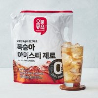 오늘좋은 복숭아 아이스티 제로 1500mlx1개 / 저칼로리 대용량 음료 파우치