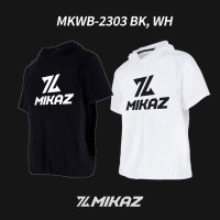 미카즈 배드민턴 바람막이 반팔 오버핏 티셔츠 블랙 화이트 MKWB-2303 BK WH