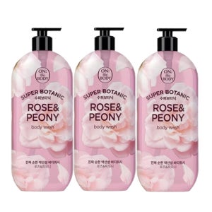 온더바디 수퍼보타닉 바디워시 900ml 로즈&피오니 3개