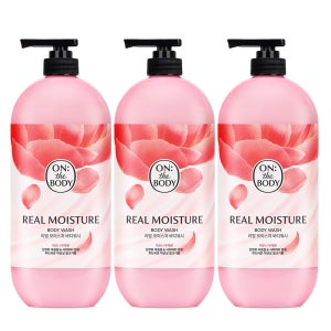온더바디 리얼 모이스처 바디워시 900ml 피오니부케향 3개
