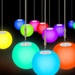 비상 25cm 대형 원형 조명 무선 충전식 캠핑 램프 전구 무드등 파티라이트