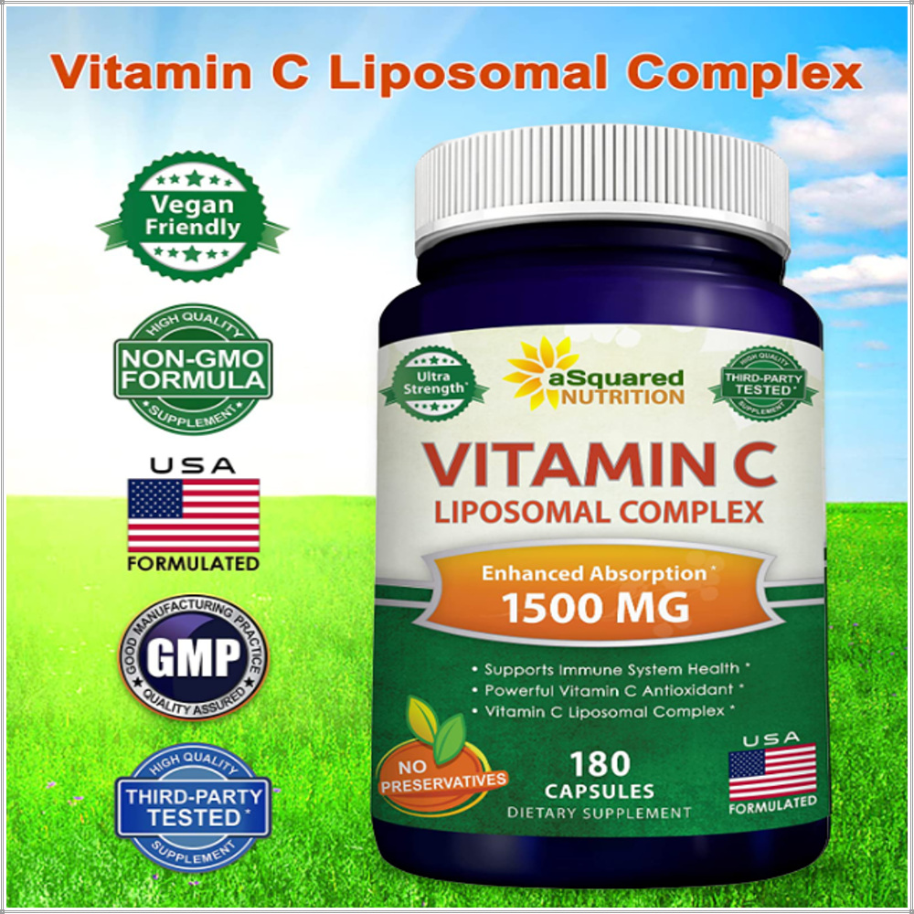 <b>에이</b>스퀘어드 <b>비타민c</b> 리포조말 리포솜 리포좀 1500mg 180캡슐