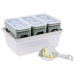 인콕 왕얼음틀 3종 + 컨테이너 + 스쿱 세트 올리브그린