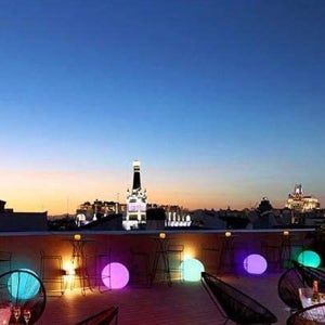 비상 40cm 초대형 원형 조명 무선 충전식 캠핑 램프 전구 무드등 파티라이트