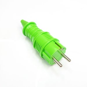 그린 컬러 접지 일자 플러그