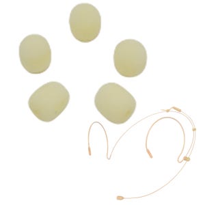 DS-01S (5개) 이어 헤드 핀 마이크 스킨 윈드 팝 필터 커버 솜 스펀지