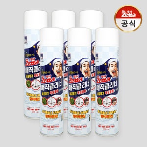 미스터제타 매직클리너 에어졸 물때 변기 욕실 화장실 곰팡이 청소 세정제 600ml, 6개