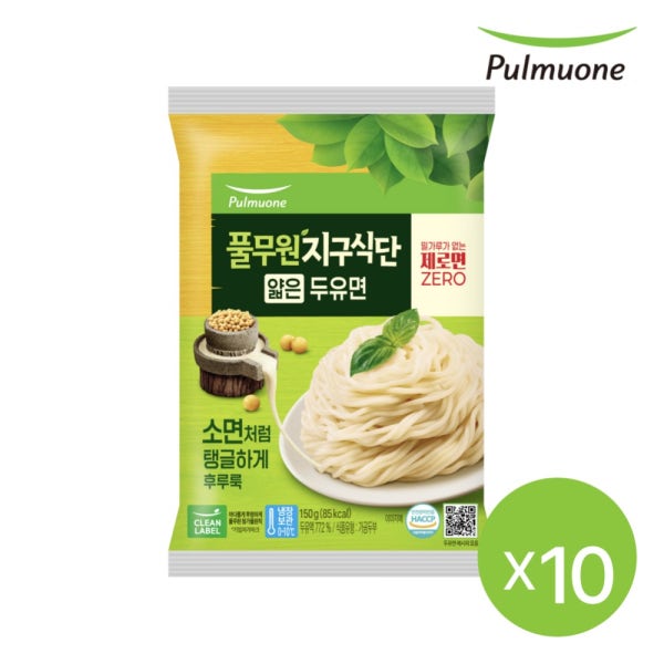 [슈퍼적립]풀무원 지구식단 얇은 두유면150g 10개