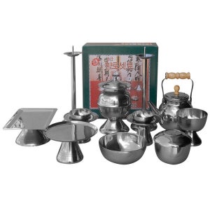 스텐 향로 제사 제수 용품 술잔 잔대 그릇 주전자 / 스텐 제기 6호