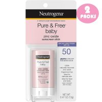 Neutrogena Baby Mineral Sunscreen Stick 뉴트로지나 퓨어 & 프리 베이비 미네랄 선스틱 SPF50 무향 워터프루프 13g 2팩