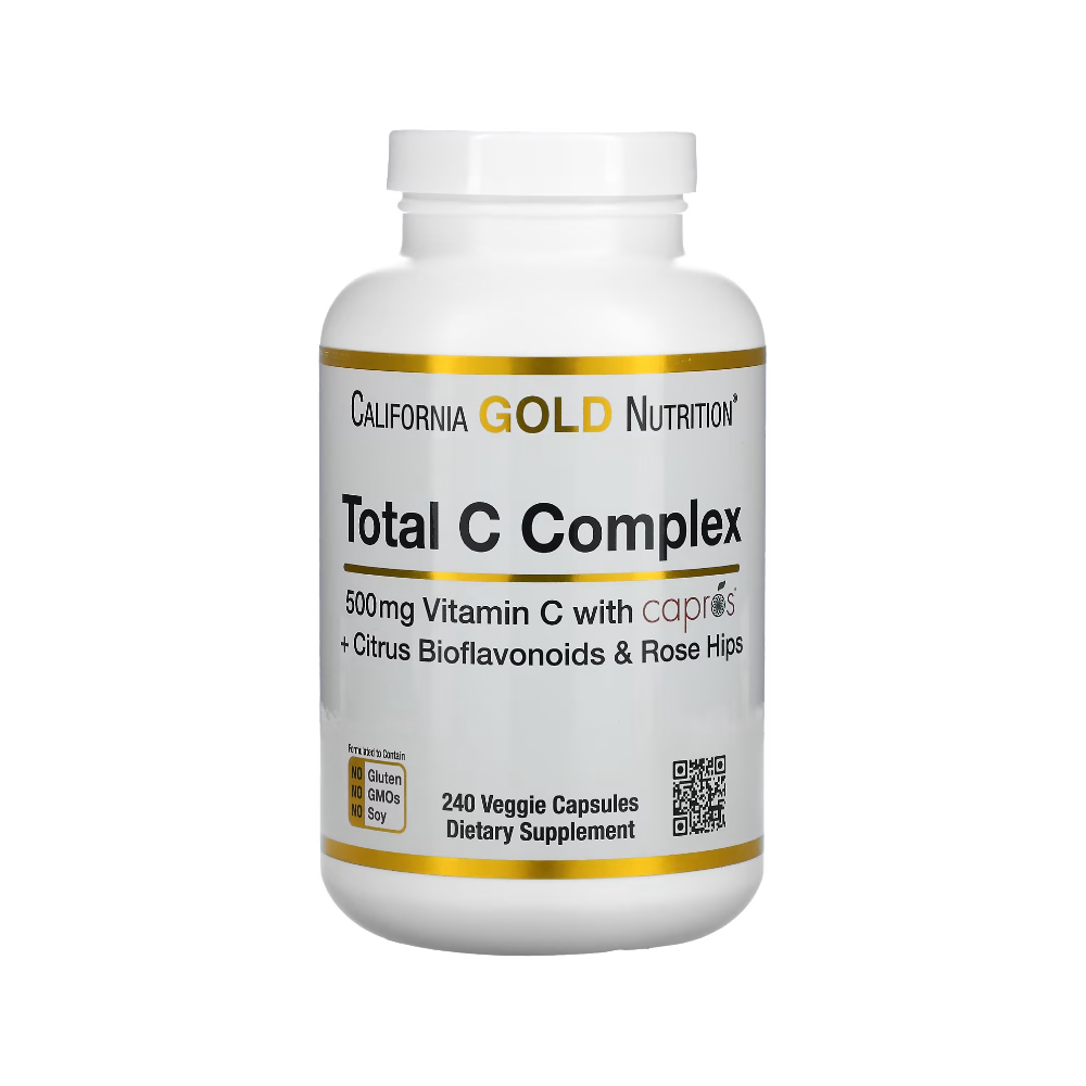 캘리포니아 골드 <b>토탈 C 컴플렉스 500mg</b> 베지 캡슐 240정