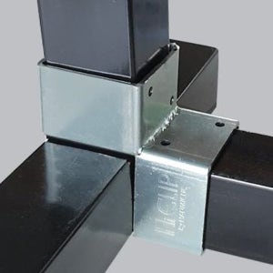 각관조인트 사각파이프 아연 연결 브라켓 75mm 스틸L형