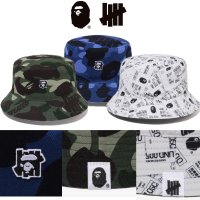 베이프X언디핏 콜라보 한정판 리버서블 카모 버킷햇 베이프 언디피티드 모자 BAPE X UNDEFEATED BUCKET HAT REVERSIBLE A BATHING APE CAMO