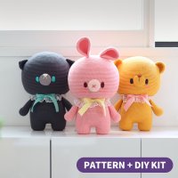 [바이브리 DIY KIT] 피터패트 베이비 라지 코바늘 인형 패키지