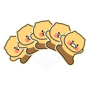 카카오프렌즈 춘식이 접이식 부채