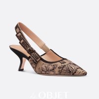 [DIOR] 디올 자디올 슬링백 펌프 투알 드 주이 J’ADIOR SLINGBACK PUMP Toile de Jouy Voyage Beige Black KCP866VOY S37U