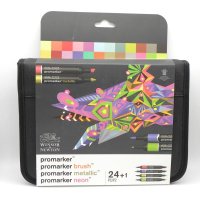 Winsor &amp; Newton Promarker 세트, 브러쉬마커 메탈릭 네온 마커 비율 24 색