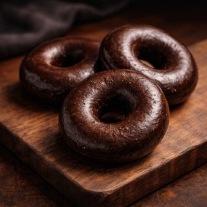 파파 수제 도넛 전문 간식 도너츠 당일생산 건강에 좋은 아이스 오징어 먹물 도넛 도넛츠 12개 1박스