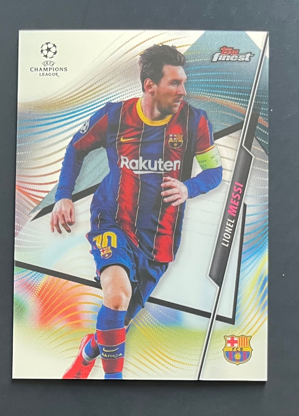[스포츠카드] 2020-21 탑스 파이니스트 UEFA 챔피언스리그 리오넬 메시(바르셀로나/라리가) Lionel Messi 축구카드