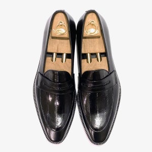 남자명품구두 남자로퍼 남자정장구두 남자수제구두 장어가죽 콤비 페니로퍼