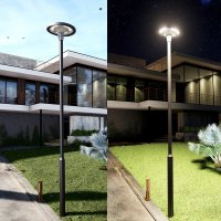 태양광 UFO 가로등 기둥 조립식 LED 태양열 조명 SDUFO80