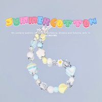 리코스모스 SUMMERCOTTON 비즈 폰스트랩 Y2K/블루/펄