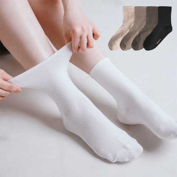 10켤레 프리미엄 양말 무압박중목 국산 여성 남성 흰색 검정색 무지 면 러닝 요가 헬스 임산부