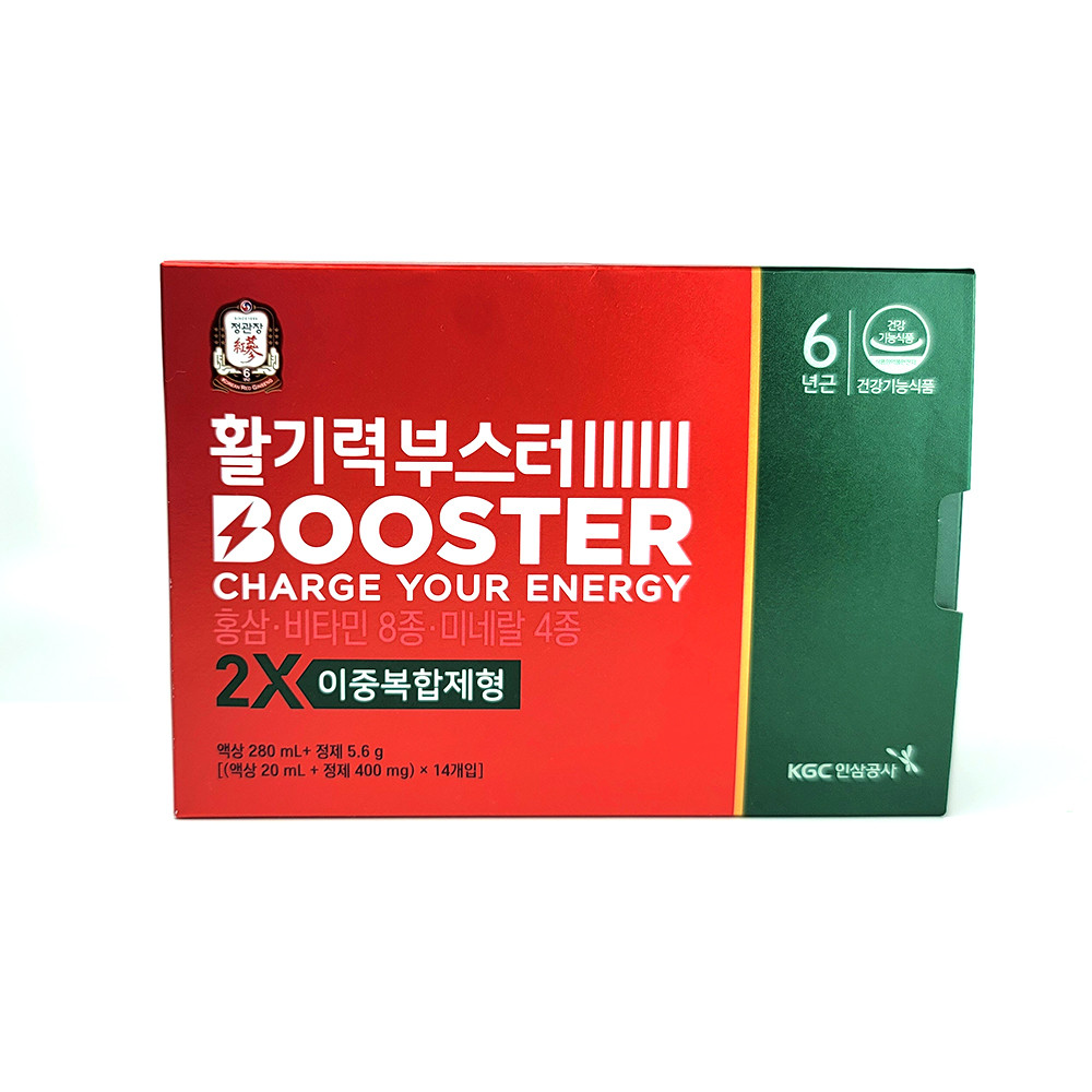 <b>정관장</b> 홍삼 활기력 부스터 20ml x 14병 부모님 선물 용돈박스