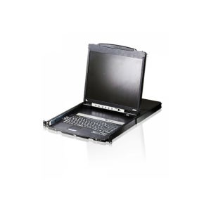 ATEN(에이텐) CL5808N 19인치 8포트 PS/2-USB VGA 듀얼 레일 LCD KVM 스위치 with 데이지 체인 포트 및 USB 주변 기기 지원