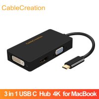 CableCreation 3 in 1 USB C 허브 수DVI + 4K + VGA 암 C