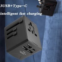 스마트 여행용 국제 플러그 어댑터벽 USB C 타입 충전기AC 전원미국EU영국호주미국아이폰