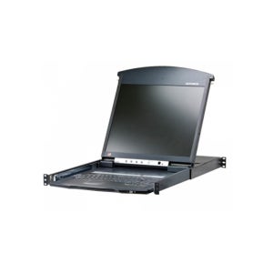 ATEN(에이텐) KL1508AIM 17인치 1-로컬/원격 공유 8-포트 Cat 5 듀얼 레일 LCD KVM over IP 스위치 with 데이지 체인 포트