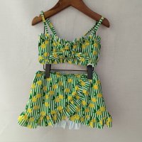 SS23 HUGO LOVES TIKI 휴고러브스티키 비키니 스커트셋트 레몬 SKIRT BIKINI SET