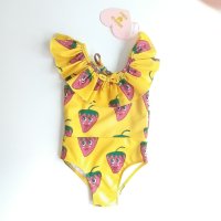 SS23 HUGO LOVES TIKI 휴고러브스티키 러플 수영복 딸기 RUFFLE SWIMSUIT