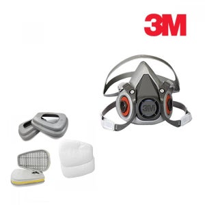 3M 방독마스크 6200 풀세트 산업용 방진 일반방독면 호흡보호구 휠터
