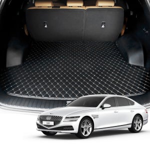 가온 올뉴 제네시스 G80 고급 퀼팅 가죽 트렁크매트 바닥형 차박용품 HT102