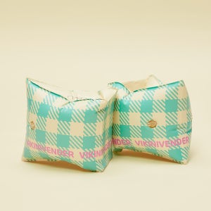 비키니밴더 레터링 체크 암튜브 - MINT