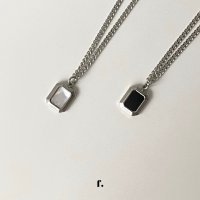 프랑꼬 오닉스 자개 써지컬 목걸이 Onyx & Mother of pearl necklace