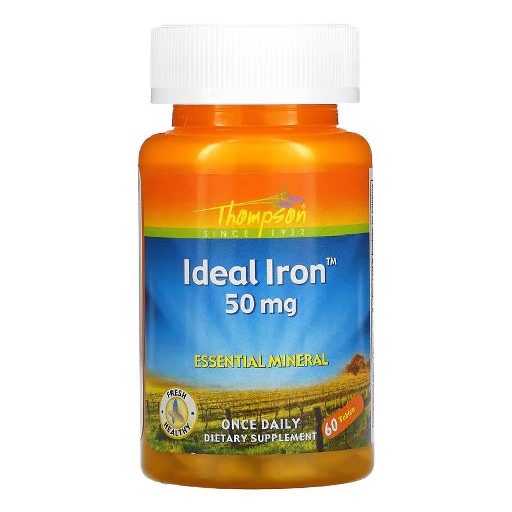 톰슨 아이디얼 아이언 에센셜 미네랄 철분 Ideal <b>Iron 50mg</b> 60정
