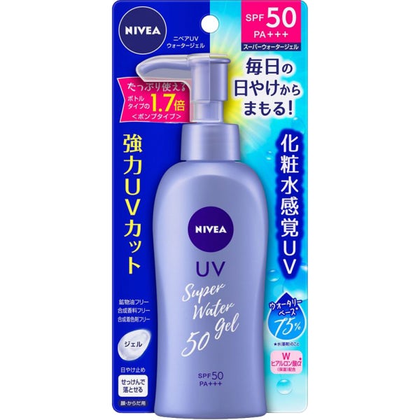 니베아 선크림 프로텍트 수퍼 워터젤 펌프형 SPF50