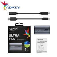 ADATA 외장형 솔리드 스테이트 드라이브, 노트북용 휴대용 SSD, 1TB USB 3.2 Gen 2x2 C타입, 500GB ELITE SE880