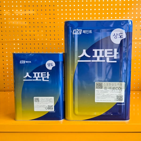 KCC 옥상 바닥 방수 우레탄페인트 스포탄 상도 14KG 회색 2액형세트